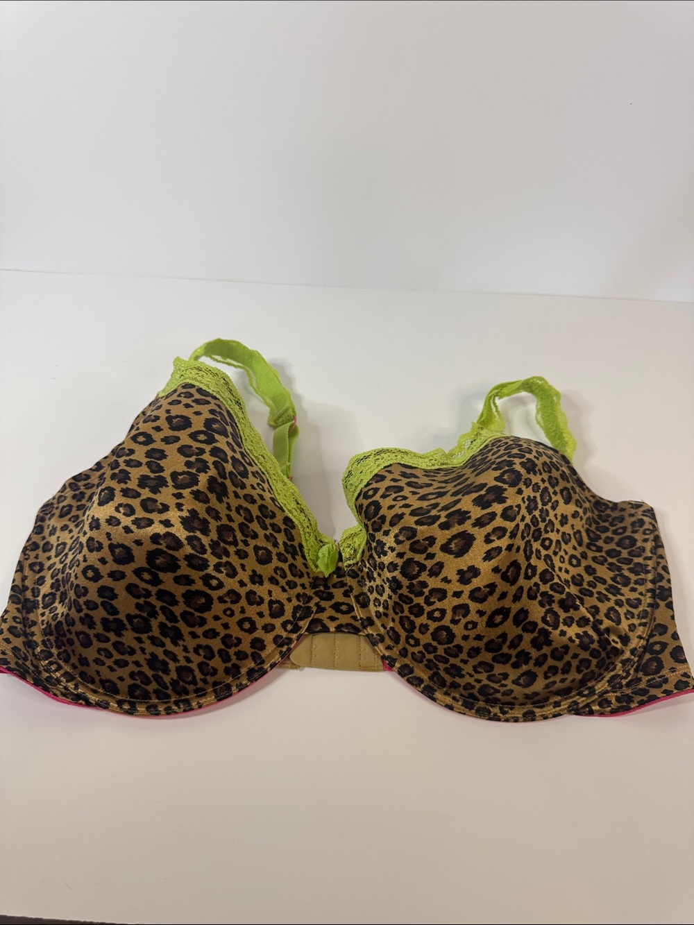 Flirtitude Leopard Neon Green Bra 42DD